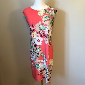 Chico's Orange & Green Sleeveless Sheath Dress s Size 0